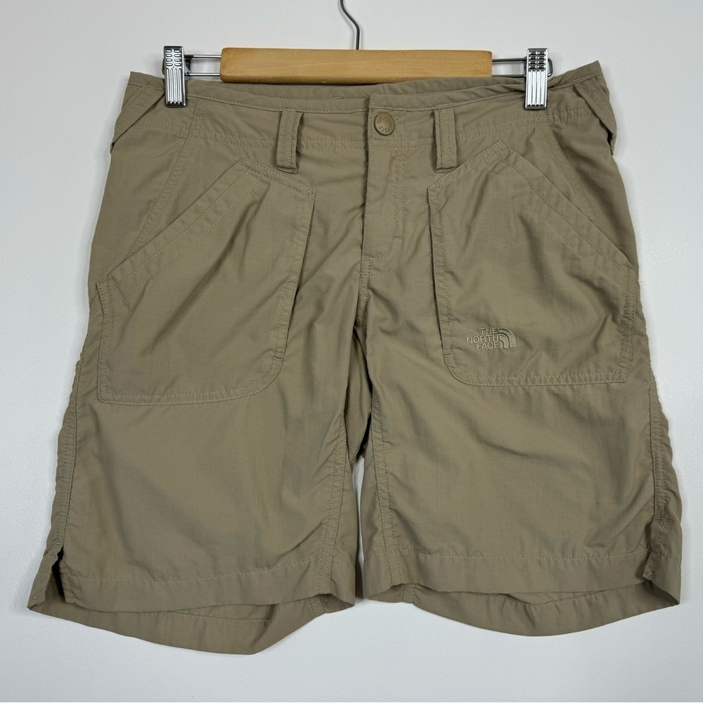 The North Face Long Hiking Bermuda Khaki Shorts With Hidden Pocket Size 4
